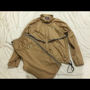 gold nike tracksuit